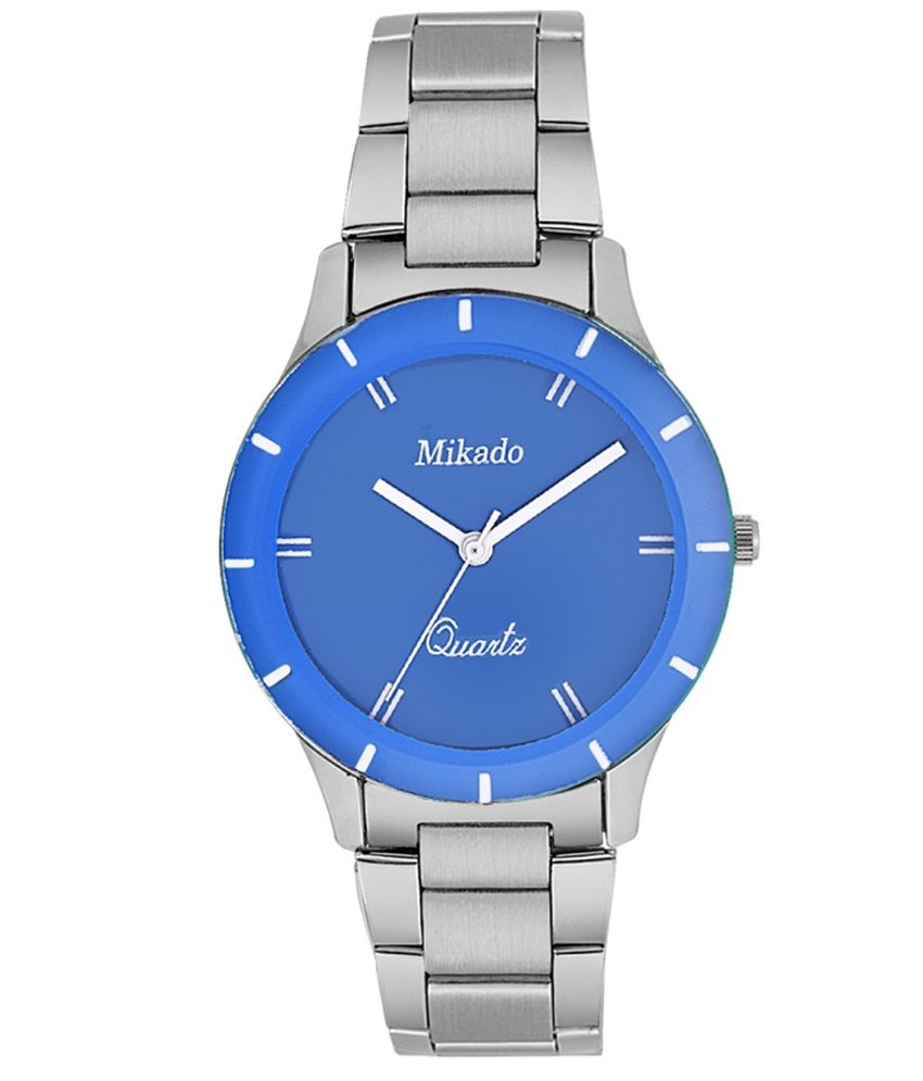 Mikado Silver Metal Analog Watch Price in India Buy Mikado Silver