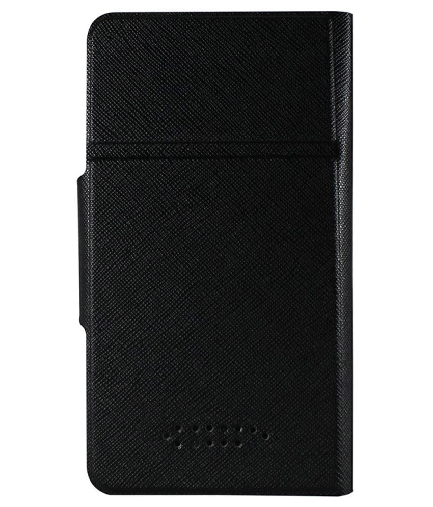 Molife Universal Flip Cover For Energy 653 Black Flip