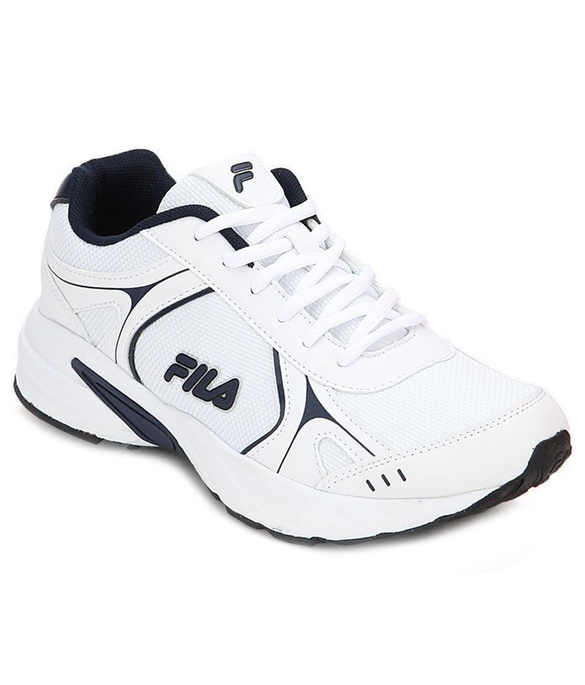 fila white sports shoes