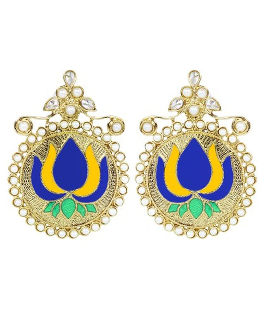     			The Jewelbox Multicolour Designer Hanging Earrings