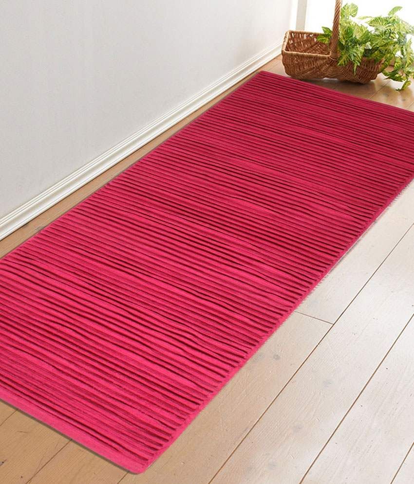 Saral Home Pink Cotton Rug Buy Saral Home Pink Cotton Rug Online at