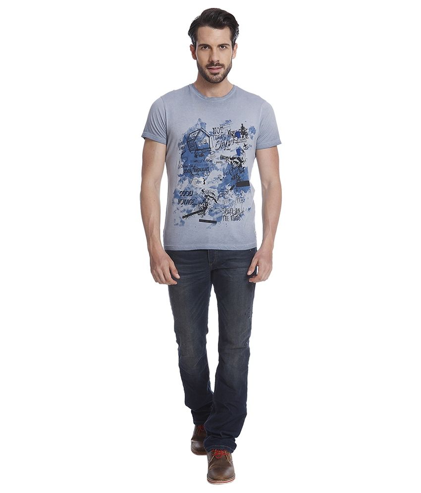 jack and jones blue tshirt