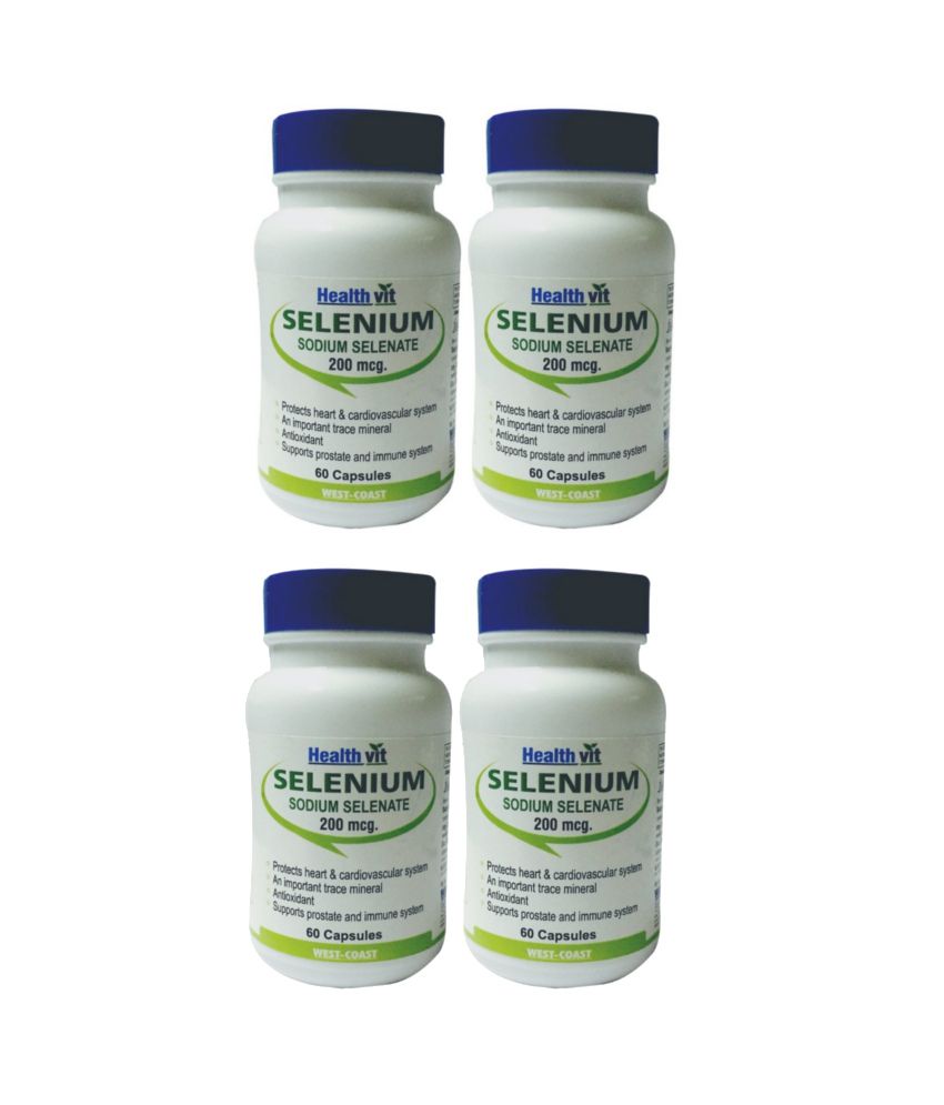 Healthvit Healthvit Selenium 200 mg 60 Capsules -Pack of 2 - Buy ...