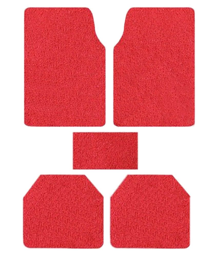 Autostark Red Car Floor Mat For Maruti Swift Set Of 5