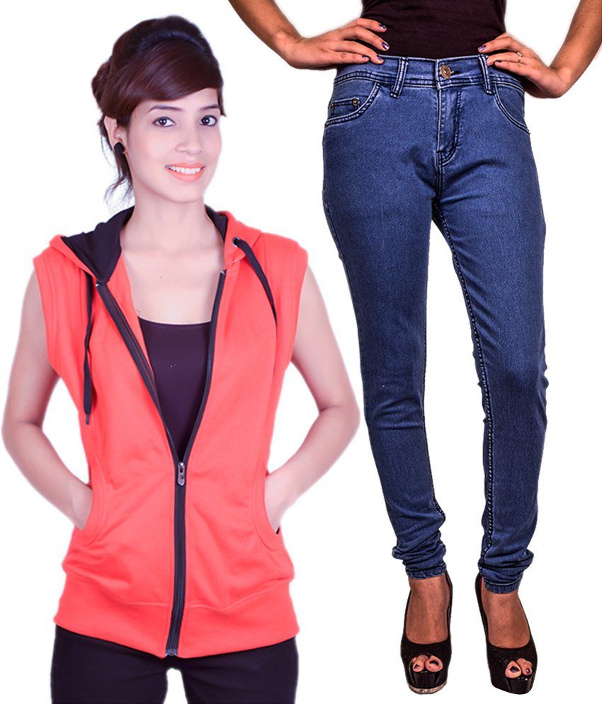 blue colour jeans for girls