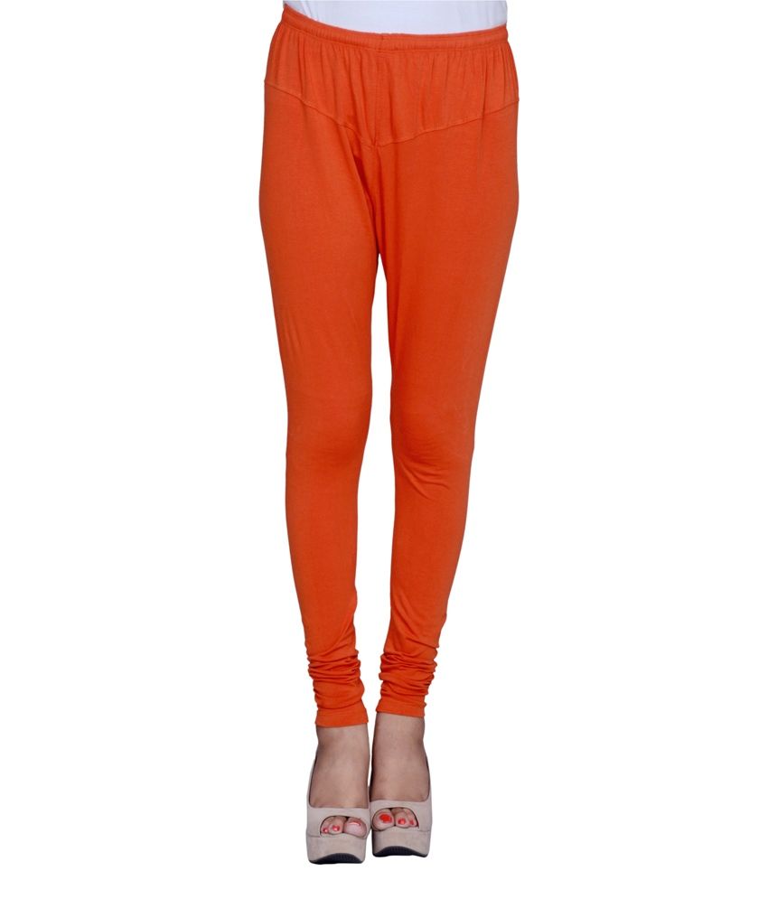 orange jeggings