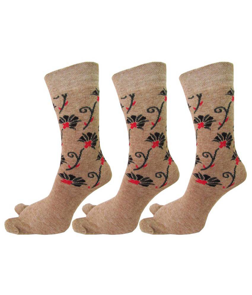     			Rc. Royal Class Beige Casual Thumb Women's Winter Socks (Pack of 3)