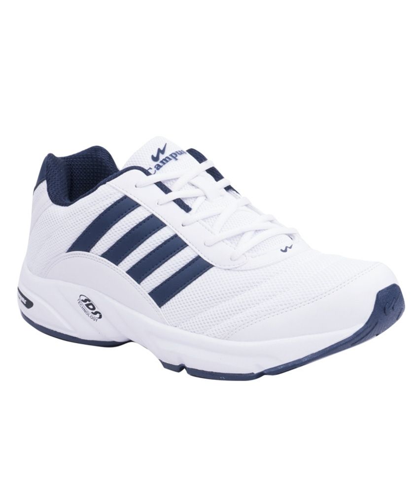 campus white sports shoes