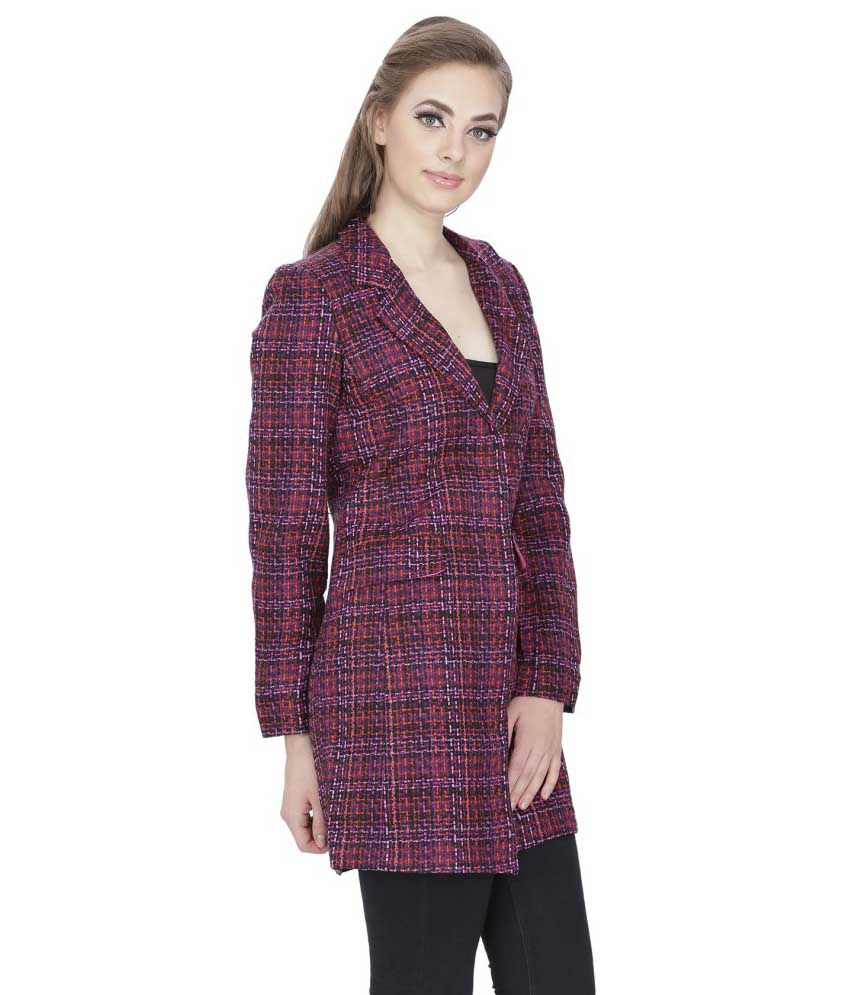Buy Lib Woman Purple Woollen Overcoat Online at Best Prices in India ...
