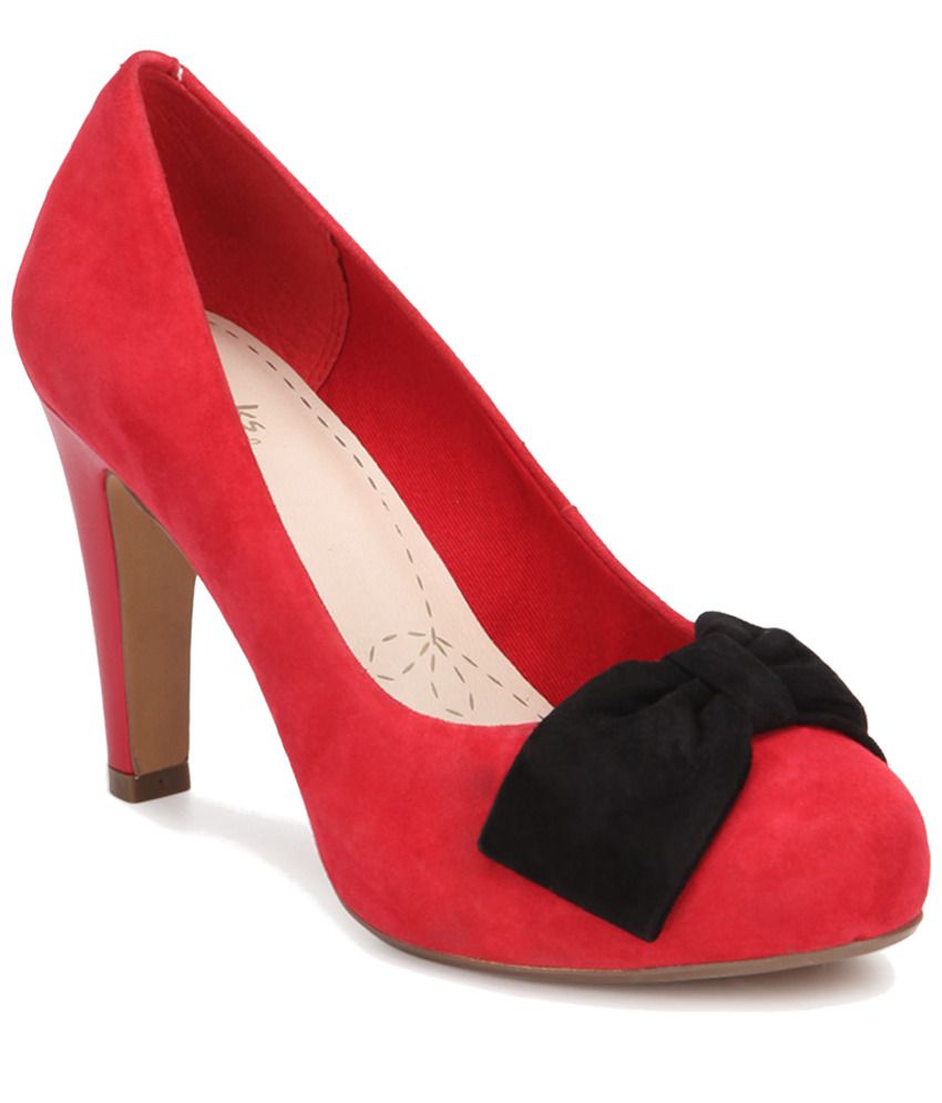 clarks red heels