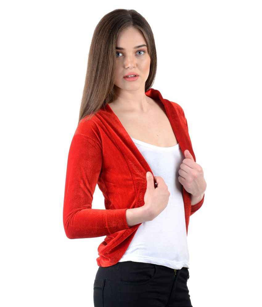 Buy Numbrave Red Velvet Shrugs Online at Best Prices in India - Snapdeal