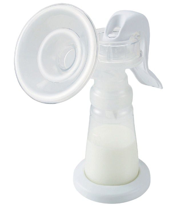     			Pigeon White Breast Pump with Milk Container