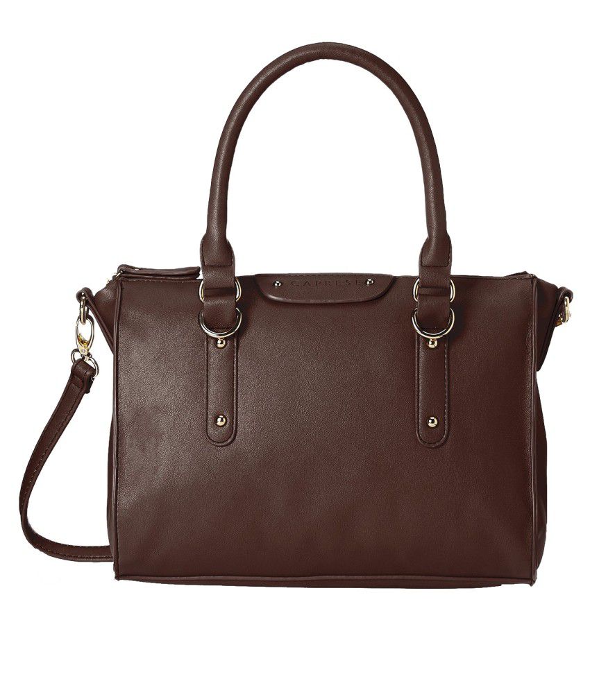 Caprese Matilda Satchel Dark Brown Handbag - Buy Caprese Matilda ...