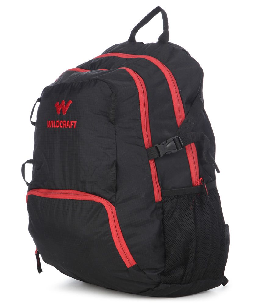 wildcraft men black printed rucksack