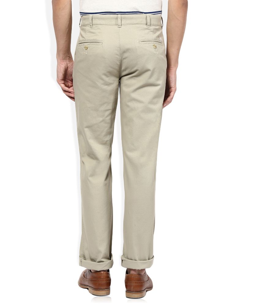 Color Plus Beige Solid Chinos - Buy Color Plus Beige Solid Chinos ...
