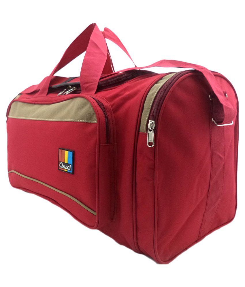 Oswal Red Solid Duffle Bag - Buy Oswal Red Solid Duffle Bag Online at ...