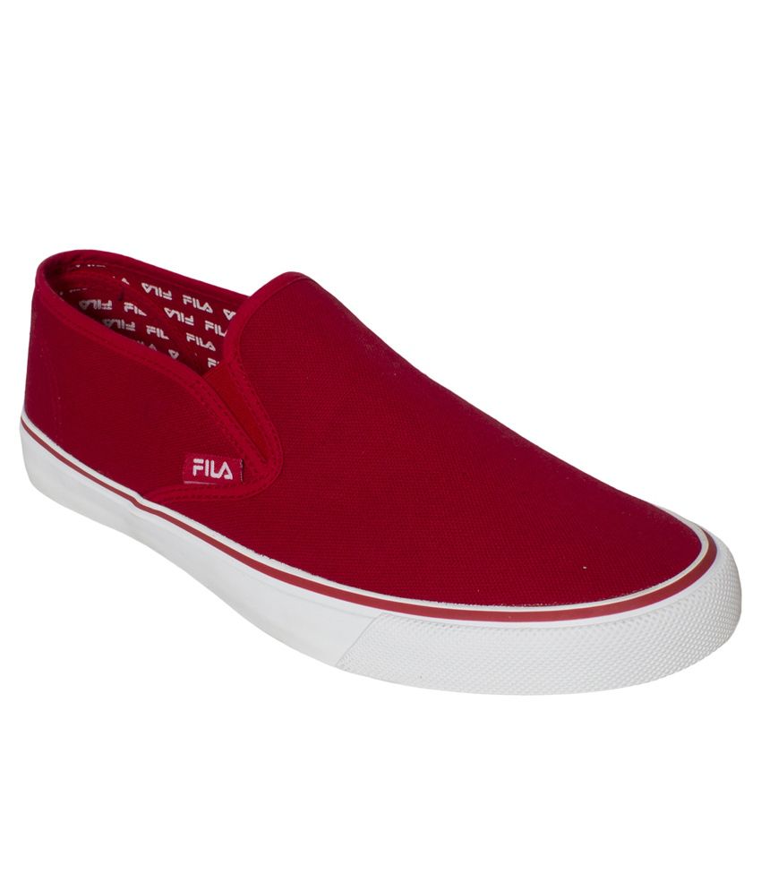 Fila Red Canvas Shoes - Buy Fila Red Canvas Shoes Online at Best Prices ...