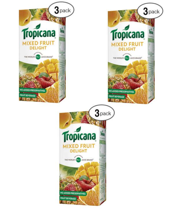 Tropicana Delight Mixed Fruit Juice 1 Ltr Tetra Pack Of 3 Buy Tropicana Delight Mixed Fruit