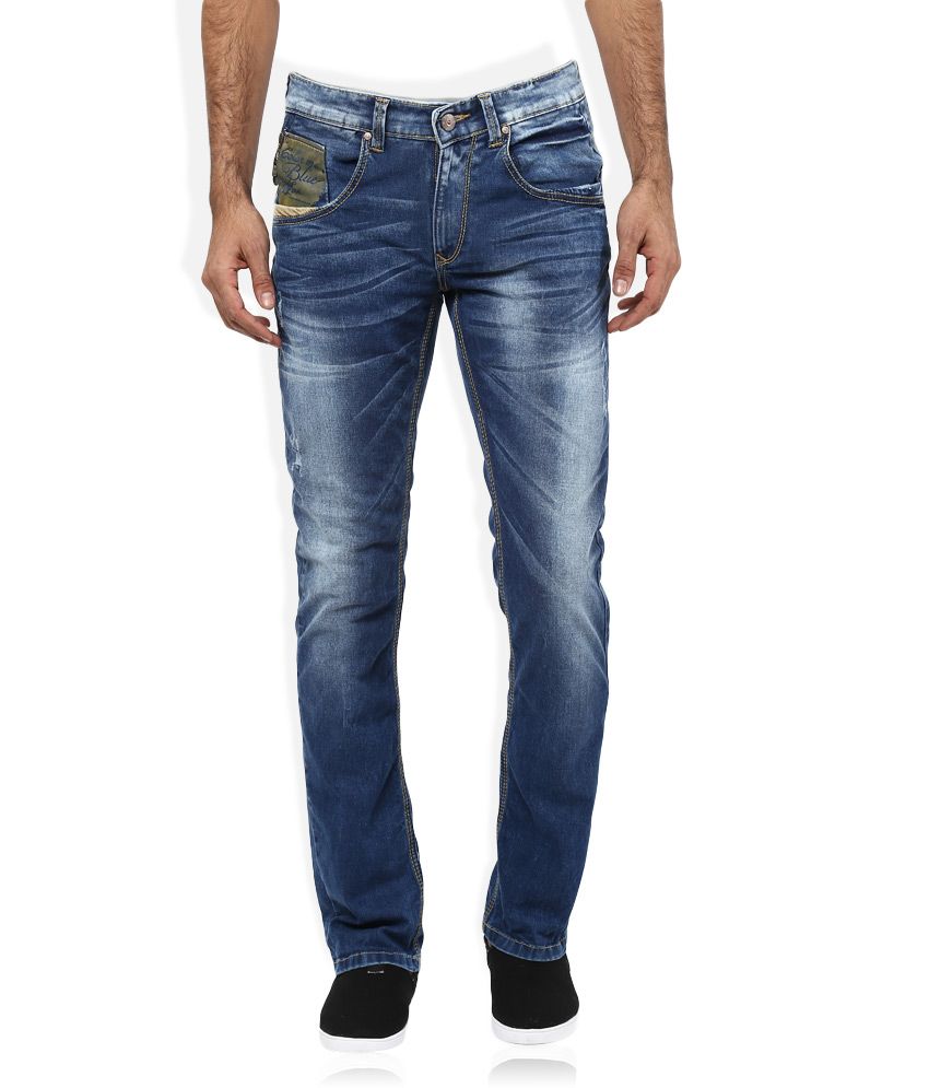 spykar regular men blue jeans