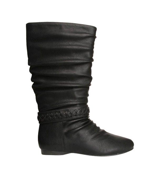 Bata Cocheta Black Ankle Length Boots Price in India- Buy Bata Cocheta ...