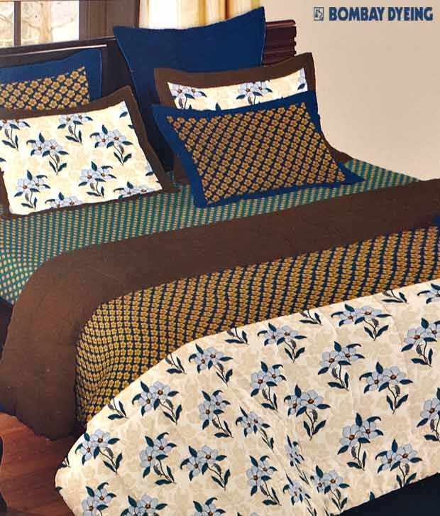 Bombay Dyeing Culture Chic Bed Sheet With 4 Pillow Covers Buy Bombay