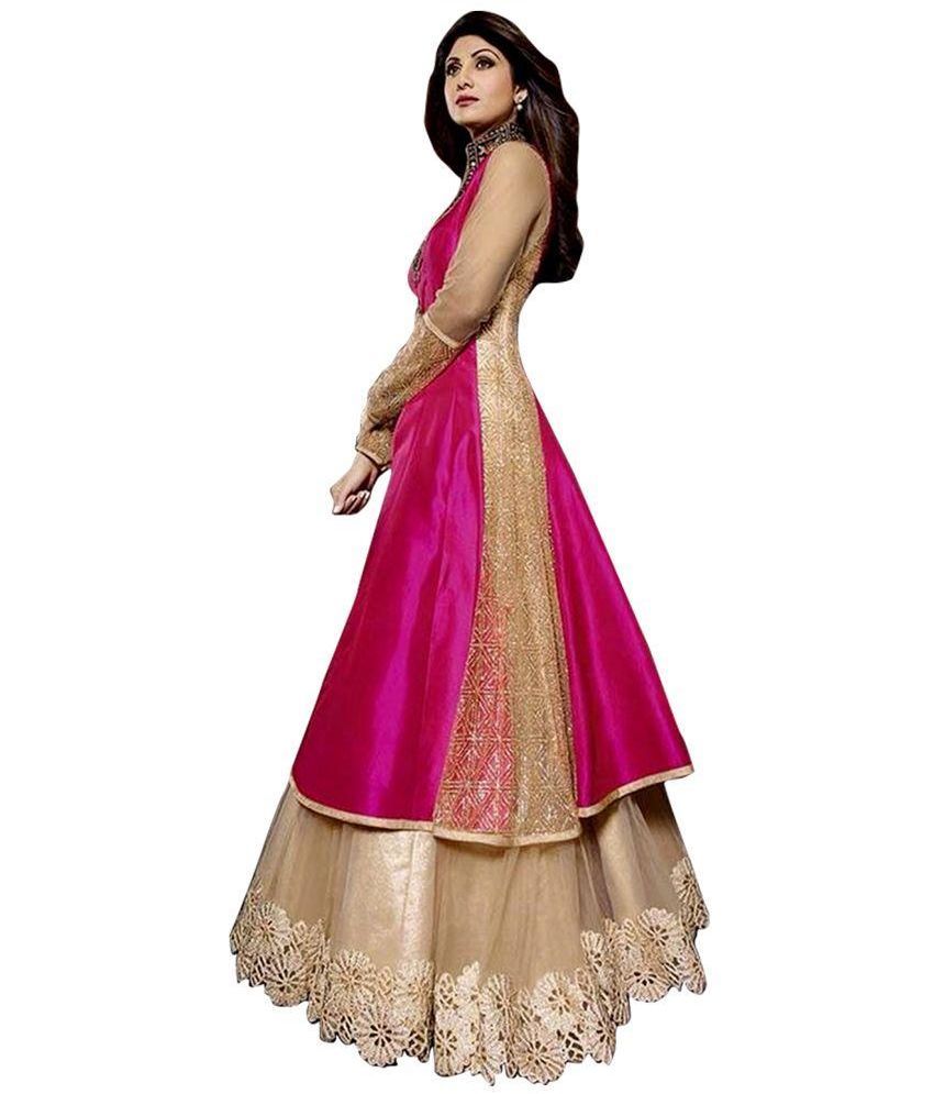 snapdeal anarkali dress material