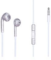 CHKOKKO Floral In Ear Wired Earphones With Mic Silver