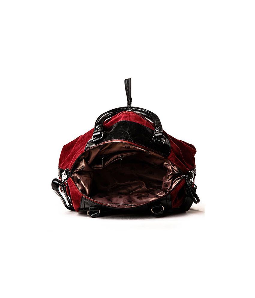 osprey red leather shoulder bag