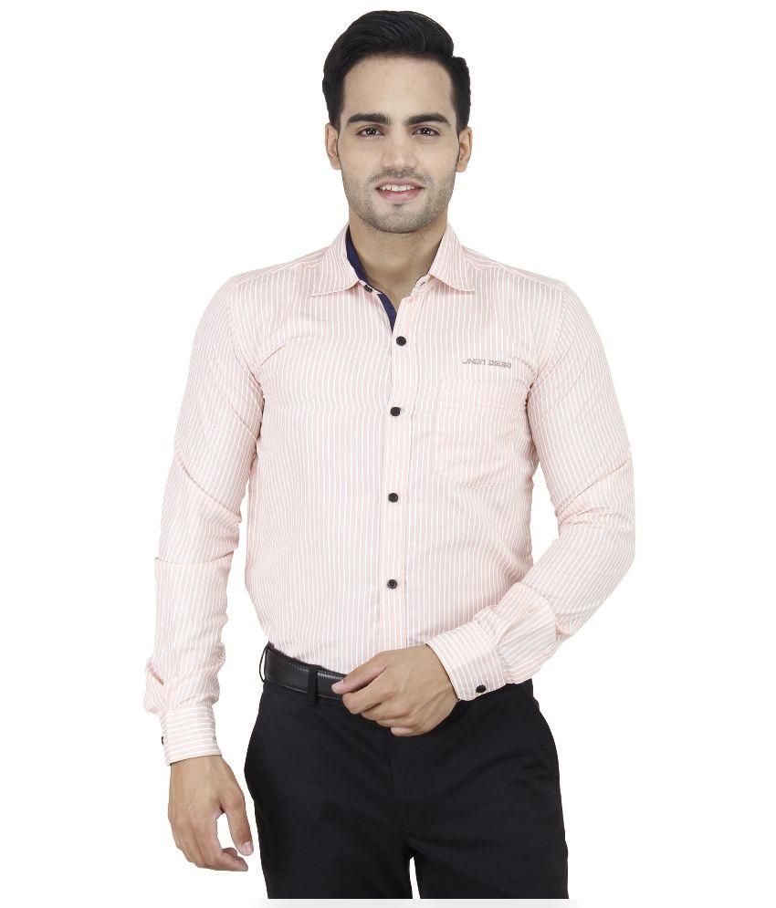 peach colour formal shirt