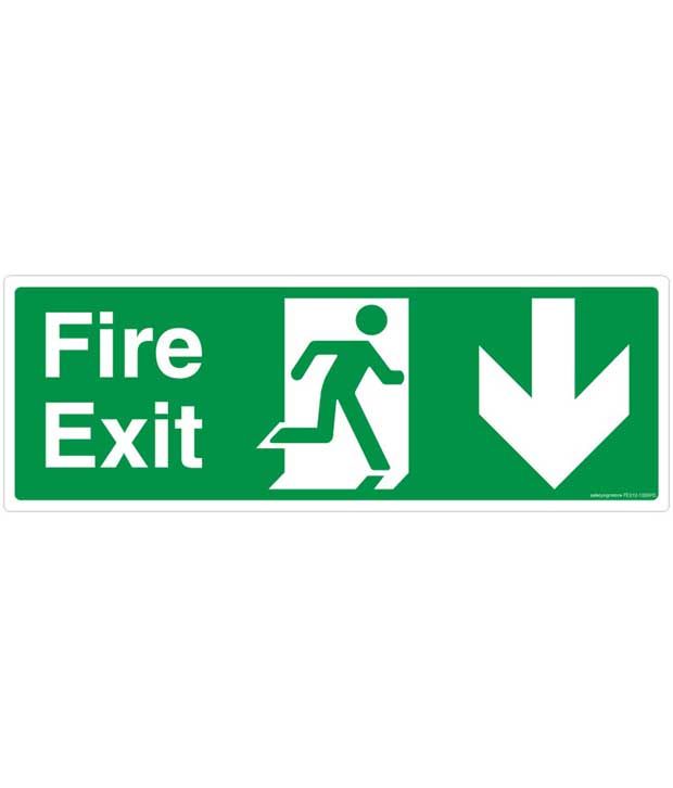 Safety Sign Store Fire Exit Down Fire-Exit-Emergency Signs-Acp ...