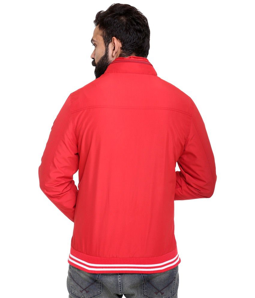 Trufit Red Polyester Full Sleeve Jacket - Buy Trufit Red Polyester Full ...