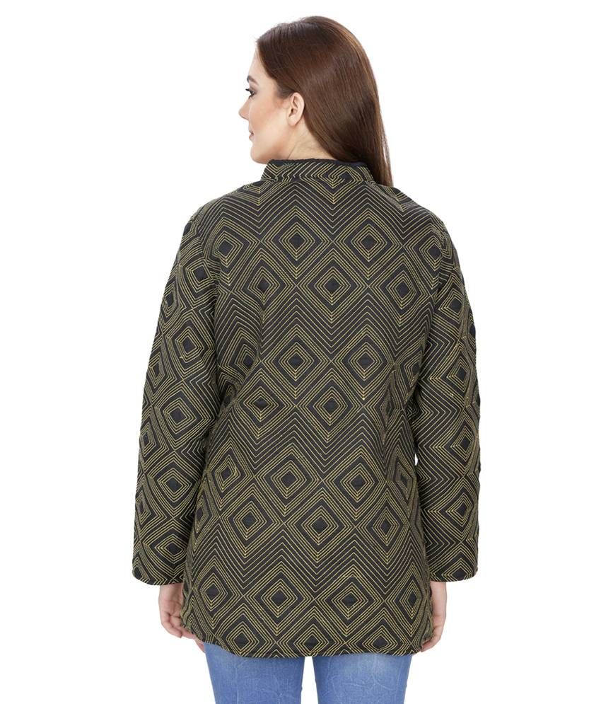 Buy Ethnic Green & Black Cotton Long Jackets Online at Best Prices in India - Snapdeal