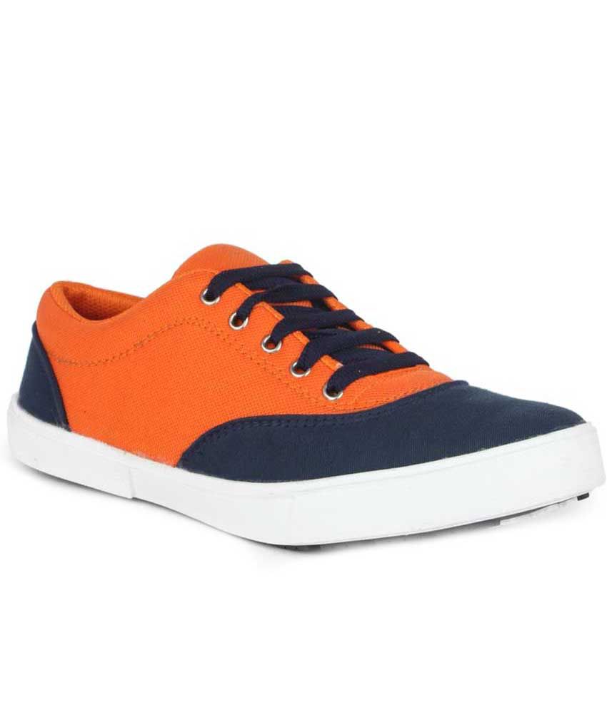 Shoe Mate Orange Casual Shoes For Men 