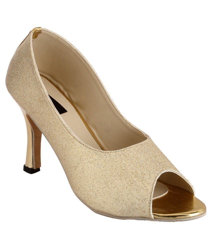 gold heels payless
