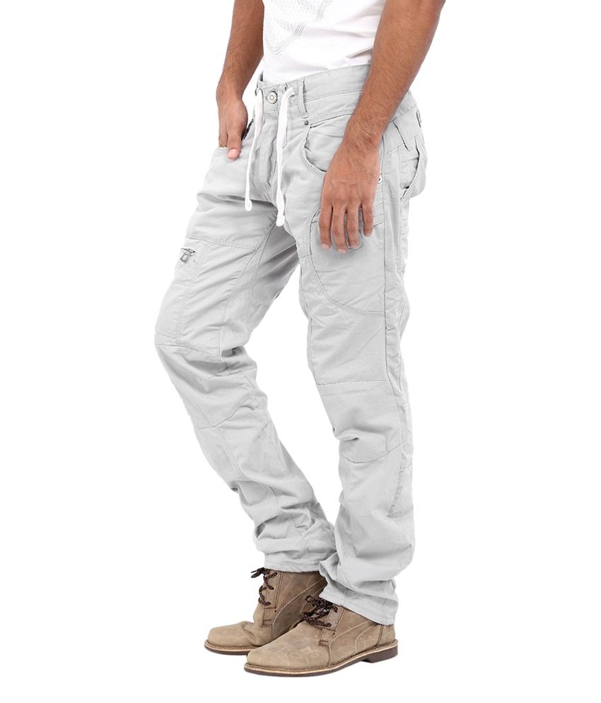 883 Police Grey Cotton Blend Slim Fit 