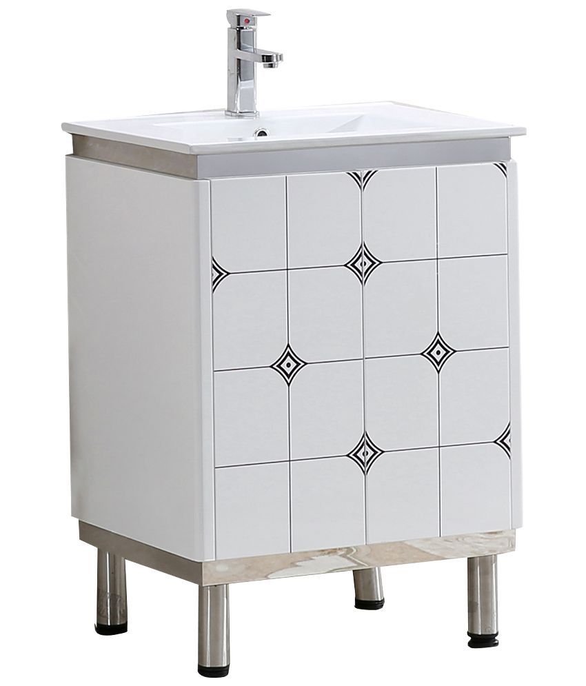 Buy Nuro Pvc Bathroom Vanity With Mirror With Ceramic Basin Without Faucet Online At Low Price In India Snapdeal