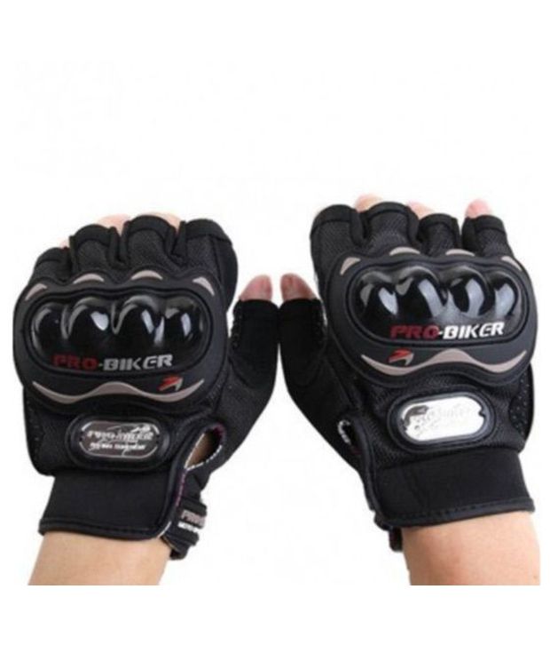Pro Biker Riding Hand Gloves Half Bike's Accessories - Black: Buy Pro Biker Riding Hand Gloves 