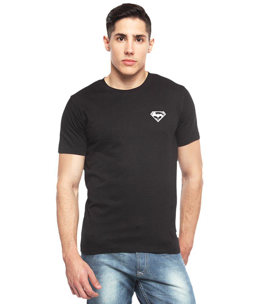 Adro Black Batman & Superman Logo Printed Cotton T Shirt - Buy Adro Black  Batman & Superman Logo Printed Cotton T Shirt Online at Low Price -  