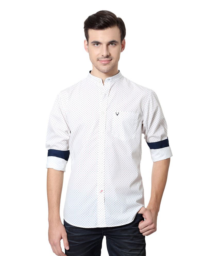 Allen Solly White Cotton Shirt - Buy Allen Solly White Cotton Shirt ...