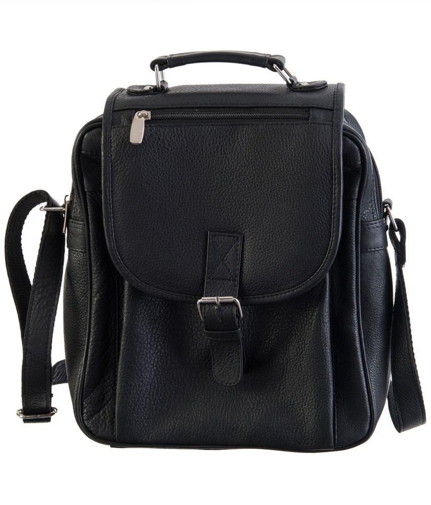 mens black leather travel bag
