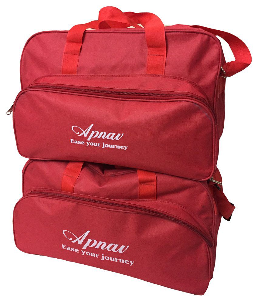     			Apnav Polyester Travel Bag-red Set Of-2