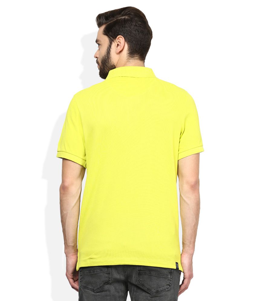 Being Human Yellow Solid Polo T Shirt - Buy Being Human Yellow Solid ...
