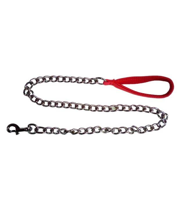     			Pet Club51 Red Stainless Steel Dog Chain With Padding