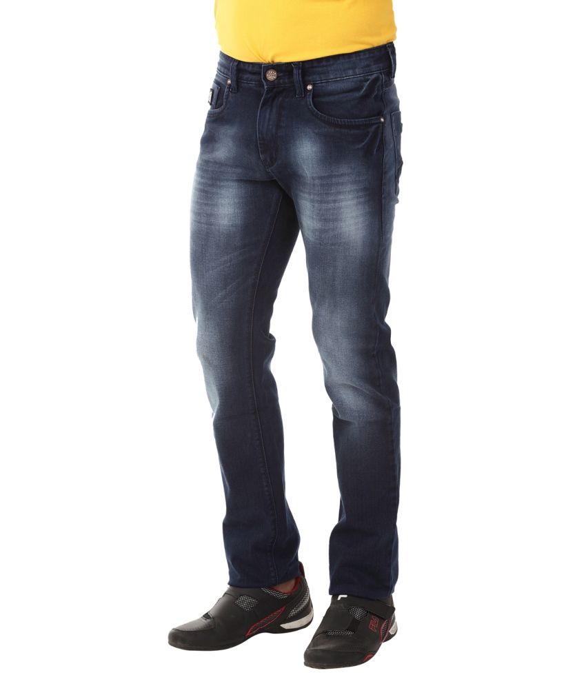men's dark blue jeans regular fit