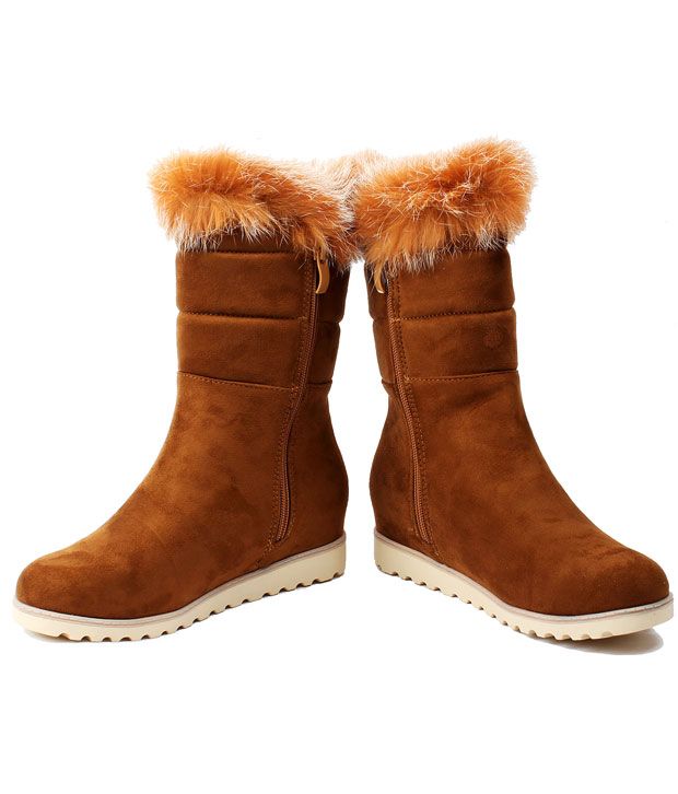 tan wedge boots