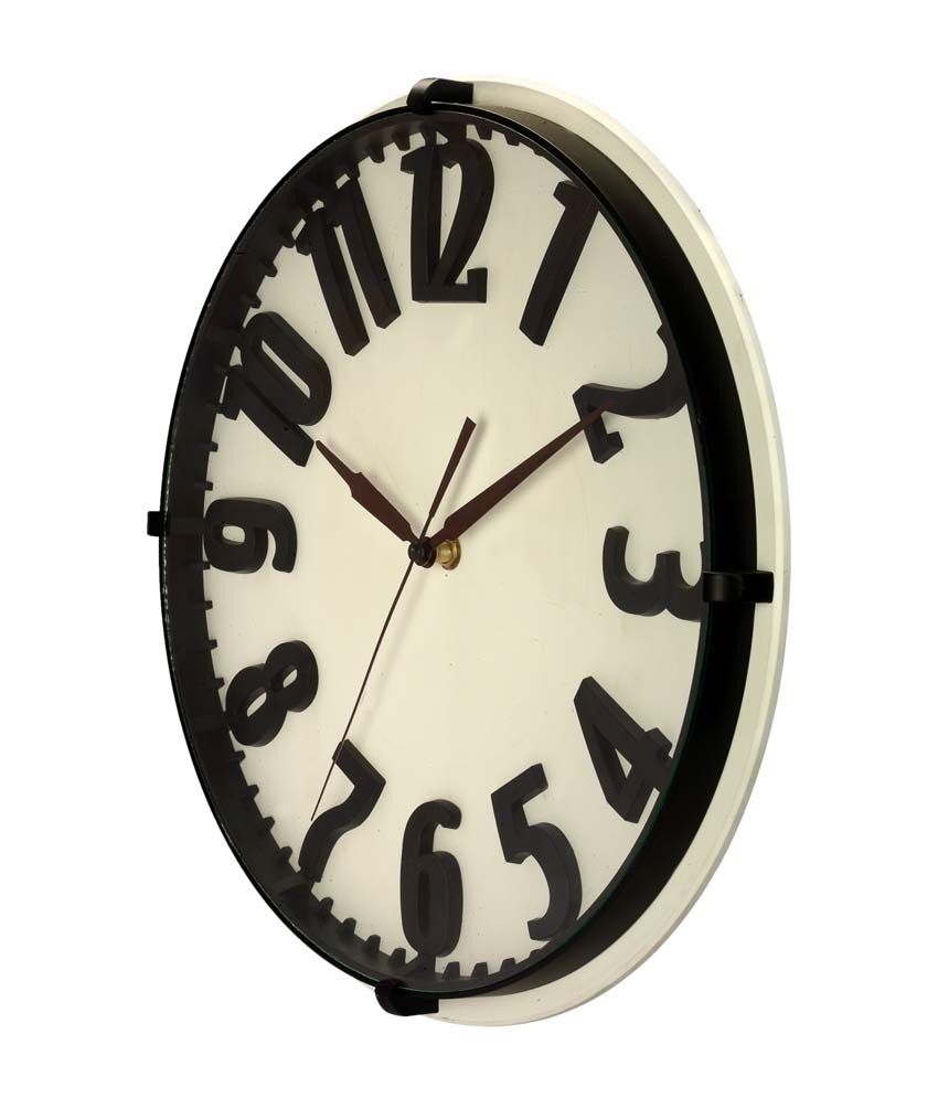 Basement Bazaar Alluring White Wall Clock 15 Inches Buy Basement