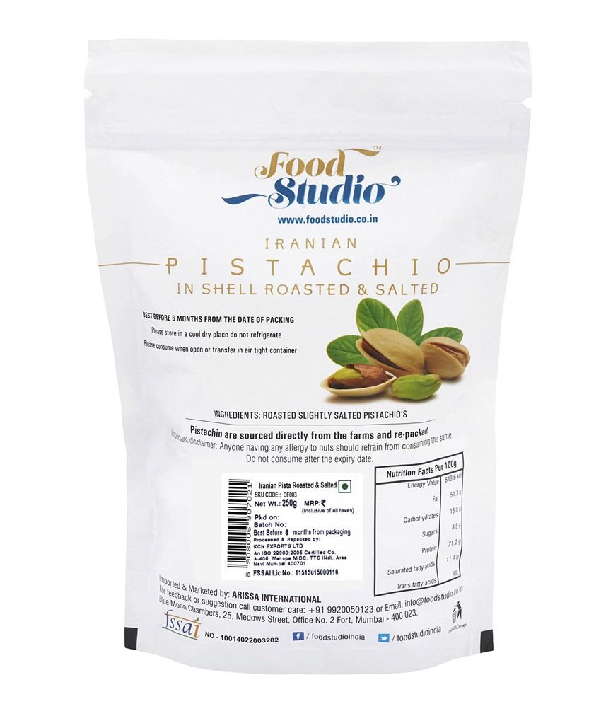 salted pistachio 250 gm