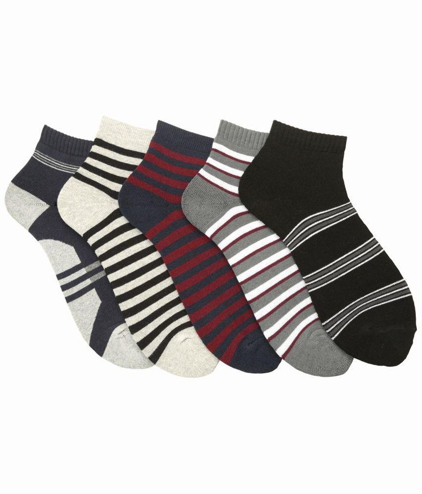 Wings Multicolour Cotton Ankle Length Socks - Pack of 5: Buy Online at ...