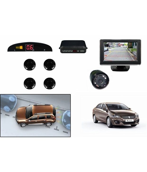 Speedwav Car Parking Sensors With Screen Camera For Maruti Ciazblack