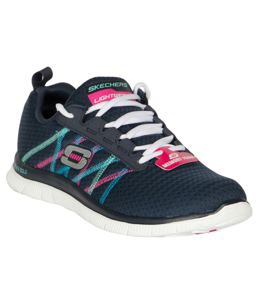 Skechers Flex Appeal Navy Sports Shoes Price in India- Buy Skechers ...